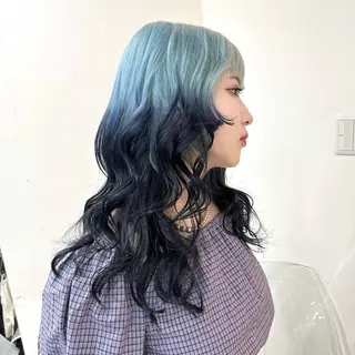ロング カラー 透明感ワンカラー梅田 ダブルカラー/川上のヘアスタイル