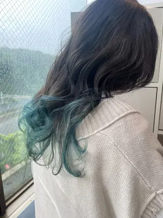 セミロング カラー a-o横浜所属・色落ちまでキレイに！ ！女性サロンのヘアスタイル