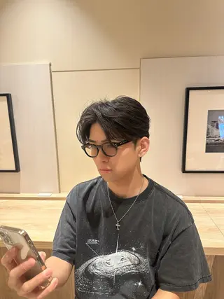 パーマ メンズ 韓国メンズヘア 田城伶治のヘアスタイル