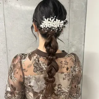 ロング ヘアアレンジ りおな/エクステ /ミルクティーカラーのヘアスタイル