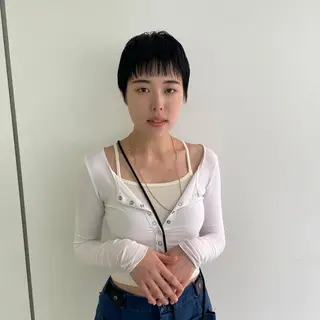 ショート カラー レイヤー×顔周 り×髪質改善/MIUのヘアスタイル