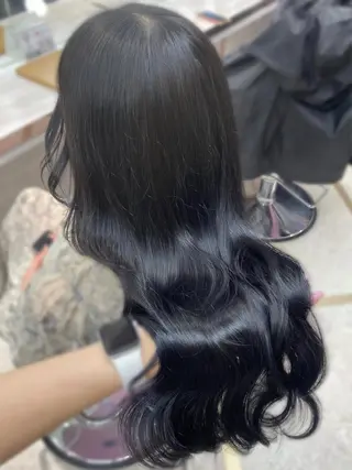 ロング 韓国風モテヘア 🇰🇷aki♡のヘアスタイル