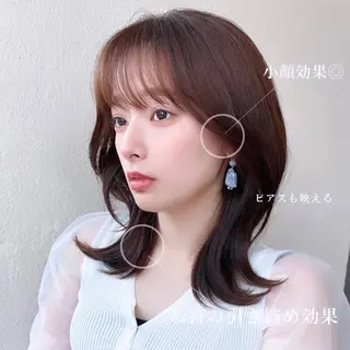 ミディアム カラー モテ髪×トレンド💕 小顔レイヤー 金井のヘアスタイル