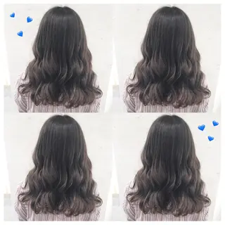 セミロング カラー 韓国ヘア得意❤︎森澤 悠佳のヘアスタイル