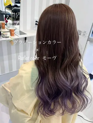 ロング カラー 堀口 彩佳のヘアスタイル