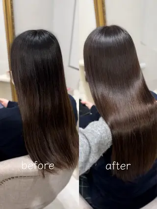 ロング 神戸で縮毛矯正/髪質 改善/お任せくださいのヘアスタイル