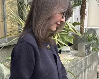 ミディアム カラー レイヤーカット ボブパーマNo.1のヘアスタイル