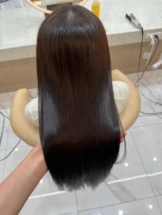 ロング ハイトーン/韓国 ヘア/RINAのヘアスタイル