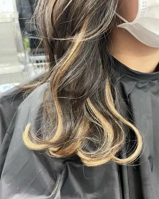 セミロング カラー ヘアアレンジ CARAT堺東 Aujua認定サロンのヘアスタイル