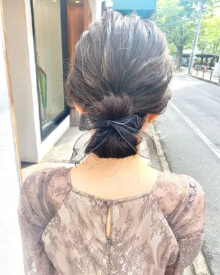 ヘアアレンジ ボブ/ショート 田中夕子のヘアスタイル