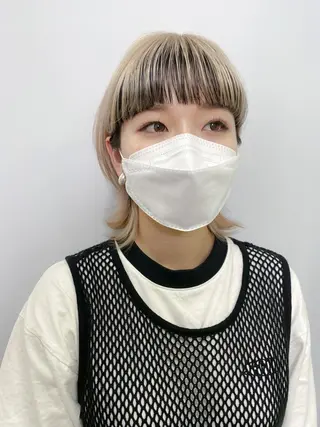 ミディアム カラー THE DAY所属・AKI HASHIMOTOのヘアスタイル