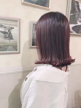 ミディアム カラー パーマ ヘアアレンジ キッズ ネイル マツエク・マツパ umu.［韓国ヘア /ダウンパーマ］のヘアスタイル