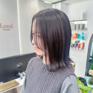 ミディアム レイヤー/韓国/ボブ 縮毛矯正/畠中ケントのヘアスタイル