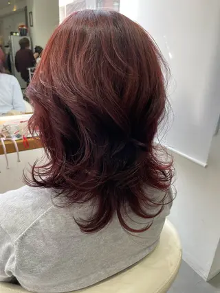 ミディアム カラー ヘアアレンジ 🎨 SHIORI🥀のヘアスタイル