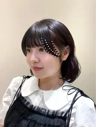 ショート 透明感カラー/顔周り カット🎀ヒラバルのヘアスタイル
