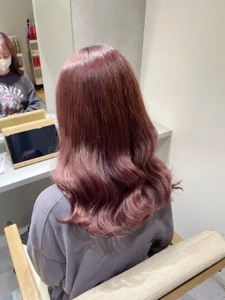 セミロング カラー fuka/梅田/ ミルクティーベージュのヘアスタイル