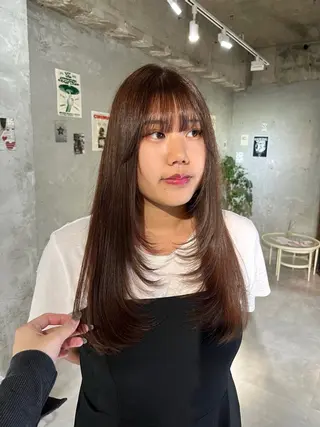 ロング カラー yuuna ✮ レイヤーカットのヘアスタイル