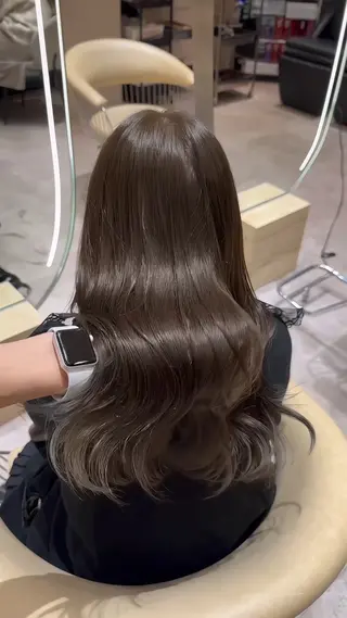 セミロング 韓国ヘア/ベージュ カラー/髪質改善/涼のヘアスタイル
