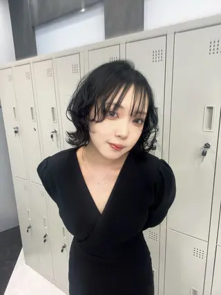 ショート カラー パーマ ハイトーン/透明感 髪質改善/rinaのヘアスタイル