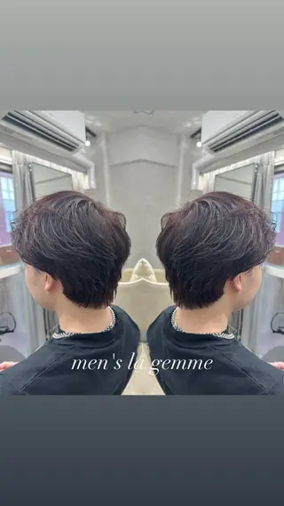 ショート メンズ 💎メンズパーマ特化 🥇癖毛活かしのプロのヘアスタイル