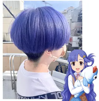 ショート カラー GARU-ガル-所属・TSUNO🦖 派手髪/オタク美容師のヘアスタイル