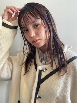 セミロング カラー Tomoka🐶🌟 似合わせカット✂︎のヘアスタイル