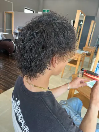 ミディアム メンズ特化✨パーマス タイル大得意安田海斗のヘアスタイル