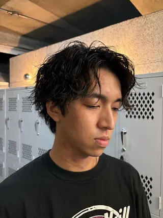 パーマ メンズ 似合わせヘア/ ハイライト/廣田歩のヘアスタイル