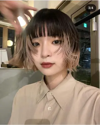 ショート カラー SALOWIN(サロウィン)広島並木通り所属・【ショート／ウルフ／ パーマ】kotaroのヘアスタイル