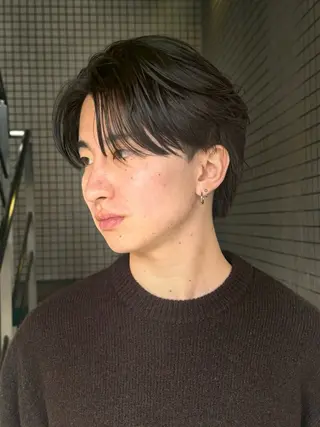 ミディアム メンズ 金山駅前メンズカット モデル募集 青島永透のヘアスタイル