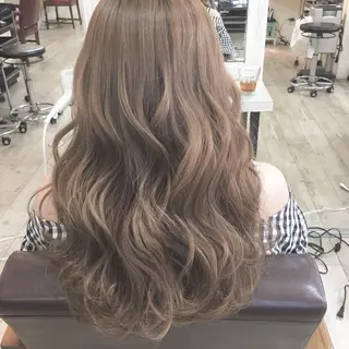 ロング カラー パーマ ヘアアレンジ ◆感動口コミ/最小顔 理論カット◆森口 峻のヘアスタイル