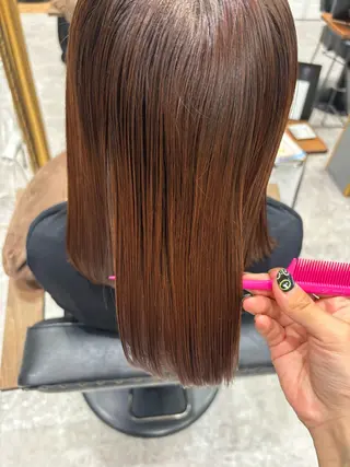 カラー 🍎ピンク、レッド系 暖色カラー🍎あやかのヘアスタイル