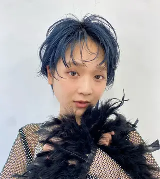 ショート カラー ふみさん/ブリーチ/ ボブ/ウルフのヘアスタイル