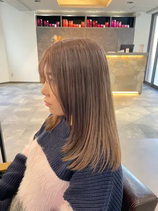セミロング 髪質改善カラー🫧 横浜/liberteのヘアスタイル