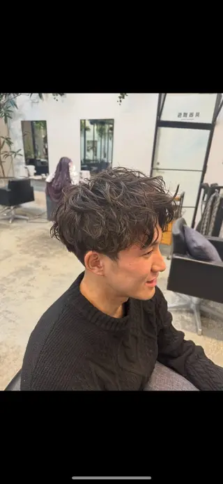 パーマ メンズ ブリーチ/パーマ ／まなみ🤍のヘアスタイル