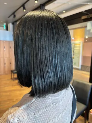 ショート カラー 🎀ワンレンボブ🎀 ワンカラー　あゆみのヘアスタイル