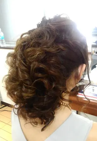 セミロング ヘアアレンジ Hair&Make  Delight*のヘアスタイル