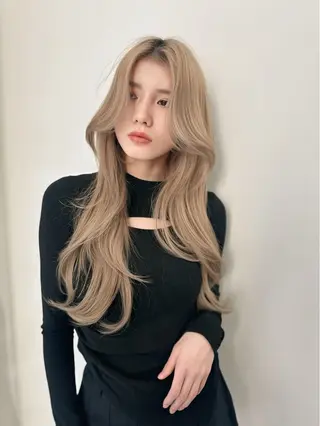 ロング 京都レイヤーカット/ 縮毛矯正/羽柴りくのヘアスタイル