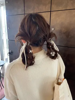 ヘアアレンジ 🤎韓国ヘア ベージュ まゆか🤎のヘアスタイル