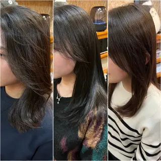 セミロング 庄内＊三国baron ANJUのヘアスタイル
