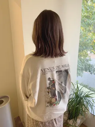 ミディアム カラー yupi🐈‍⬛ レイヤー/パーマのヘアスタイル