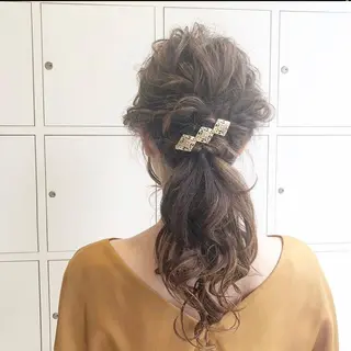 ヘアアレンジ 🦋ミルクティーベー ジュ🦋mayukiのヘアスタイル