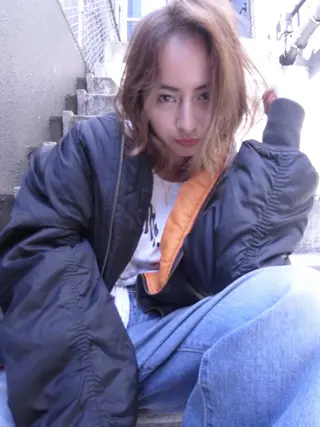 ミディアム カラー 北條 優輝のヘアスタイル