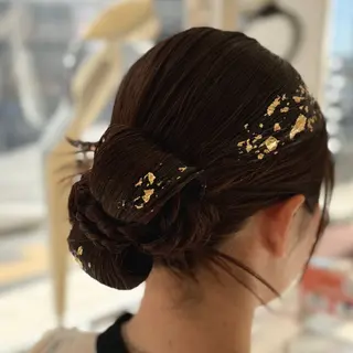 ロング ヘアアレンジ ブリーチ/ヘアセット 【𝙍𝙞𝙣𝙤】のヘアスタイル