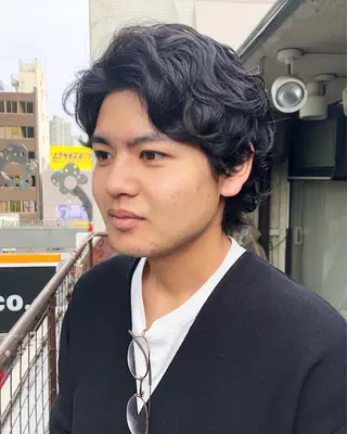 パーマ ヘアアレンジ メンズ ainico+所属・メンズ特化✂️栗原 侑也のヘアスタイル