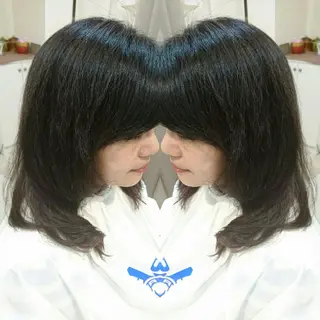 パーマ ミディアム タッセルボブ× 美髪・髪質改善のヘアスタイル