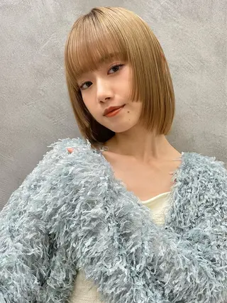 ミディアム くどうももか 浦和　ショート　ボブのヘアスタイル