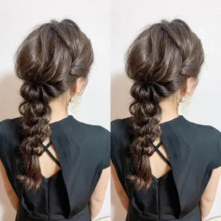 韓国レイヤーカット/ ダブルカラーのヘアスタイル