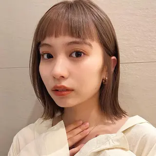 ミディアム カラー 🌱小顔ヘア/ボブ ミディアム/双葉🌱のヘアスタイル
