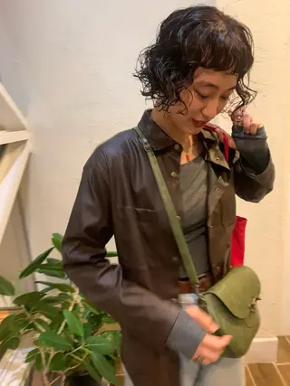 ショート パーマ 庄司 朱里のヘアスタイル